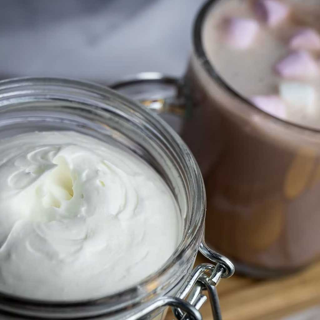 Vanilla body butter in a jar
